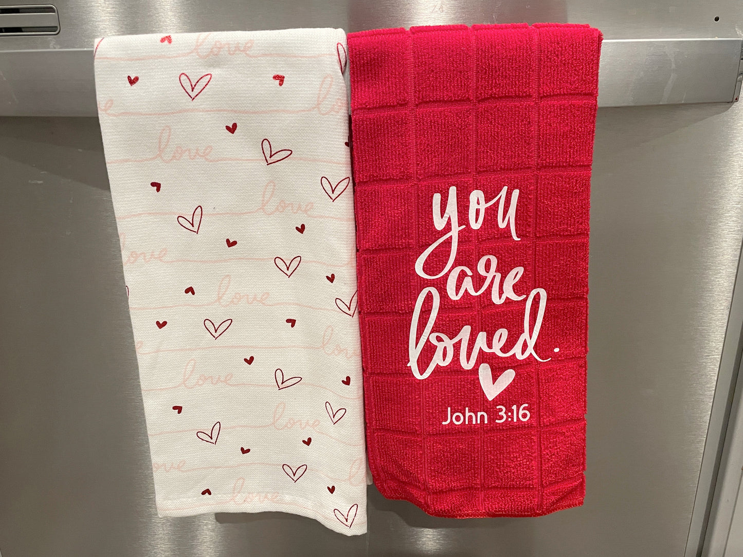 Valentine Day Decor, You are Loved Kitchen Towel Gift Set