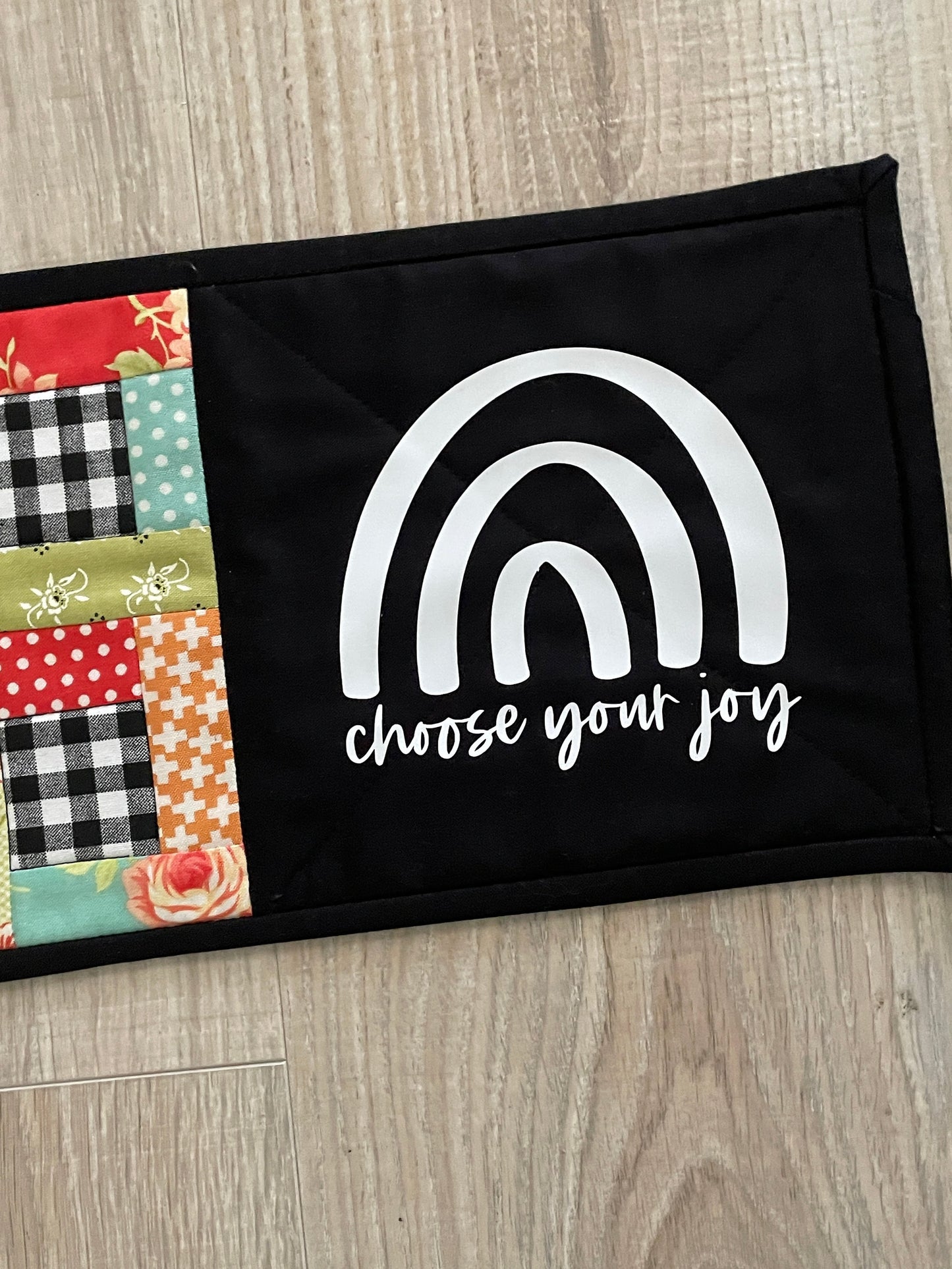 Inspirational Fabric Mug Rug - Handmade Quilted Coaster