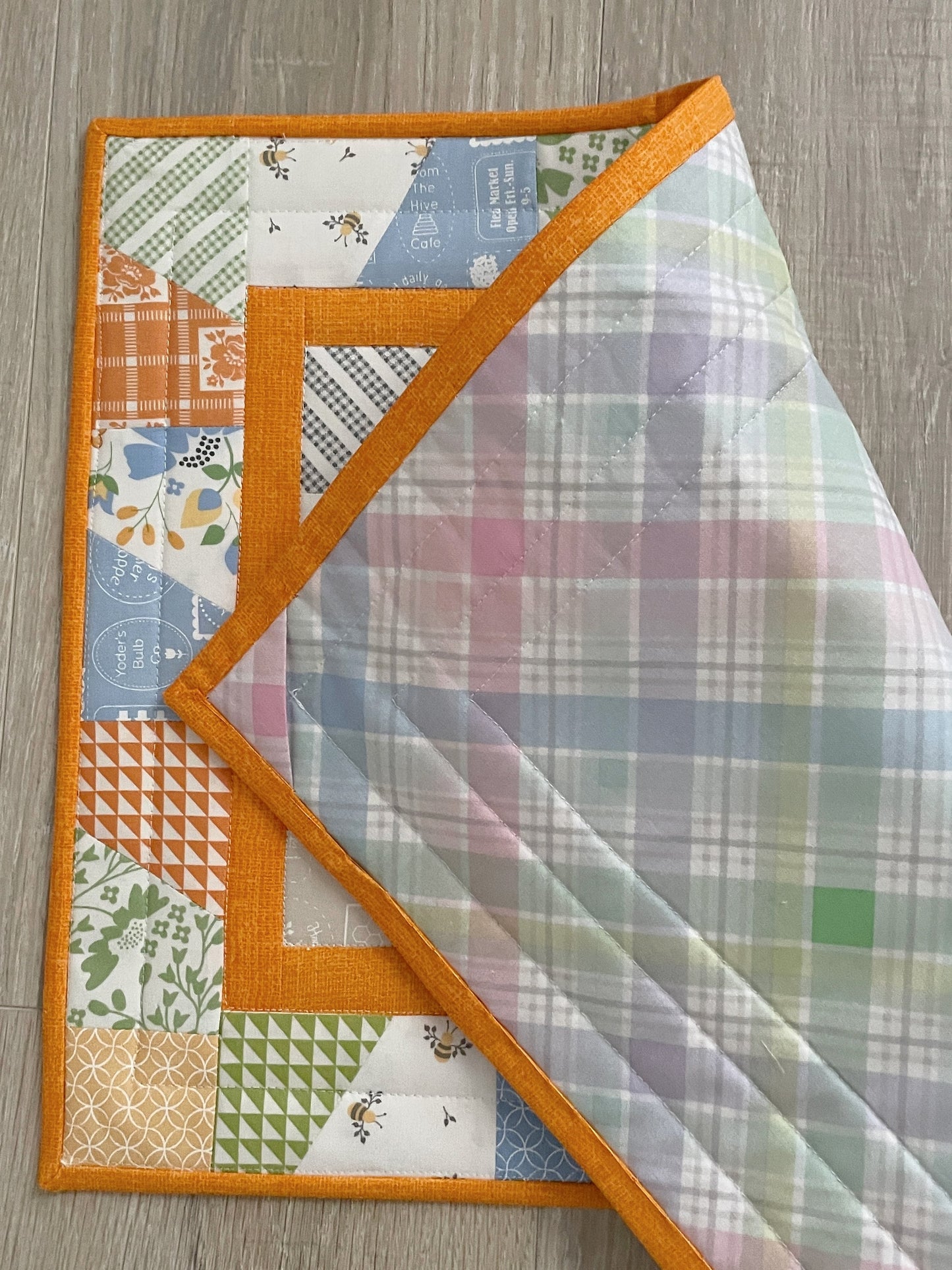 Quilted Handmade Wall Hanging, Inspirational Spring Easter Mini Quilt