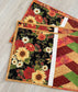 Quilted Placemats, Fall Braid, Set of 4