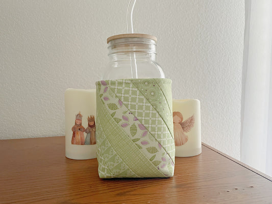 Insulated Mason Jar Cozy/Sleeve, Handmade Drink Accessory