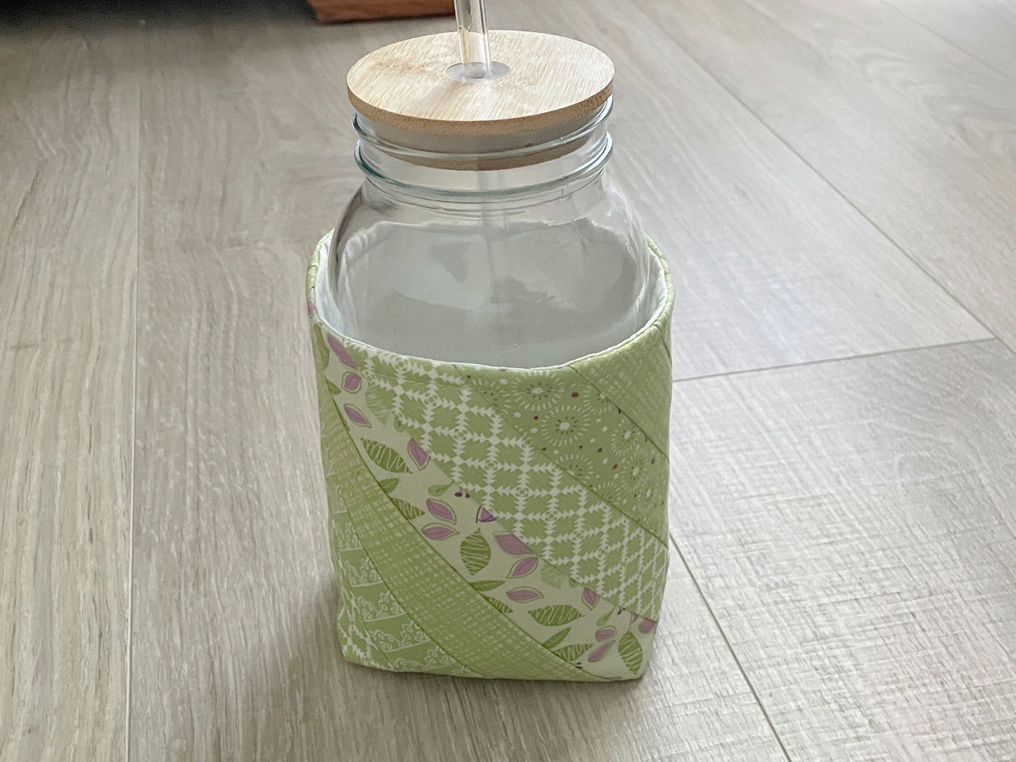 Insulated Mason Jar Cozy/Sleeve, Handmade Drink Accessory