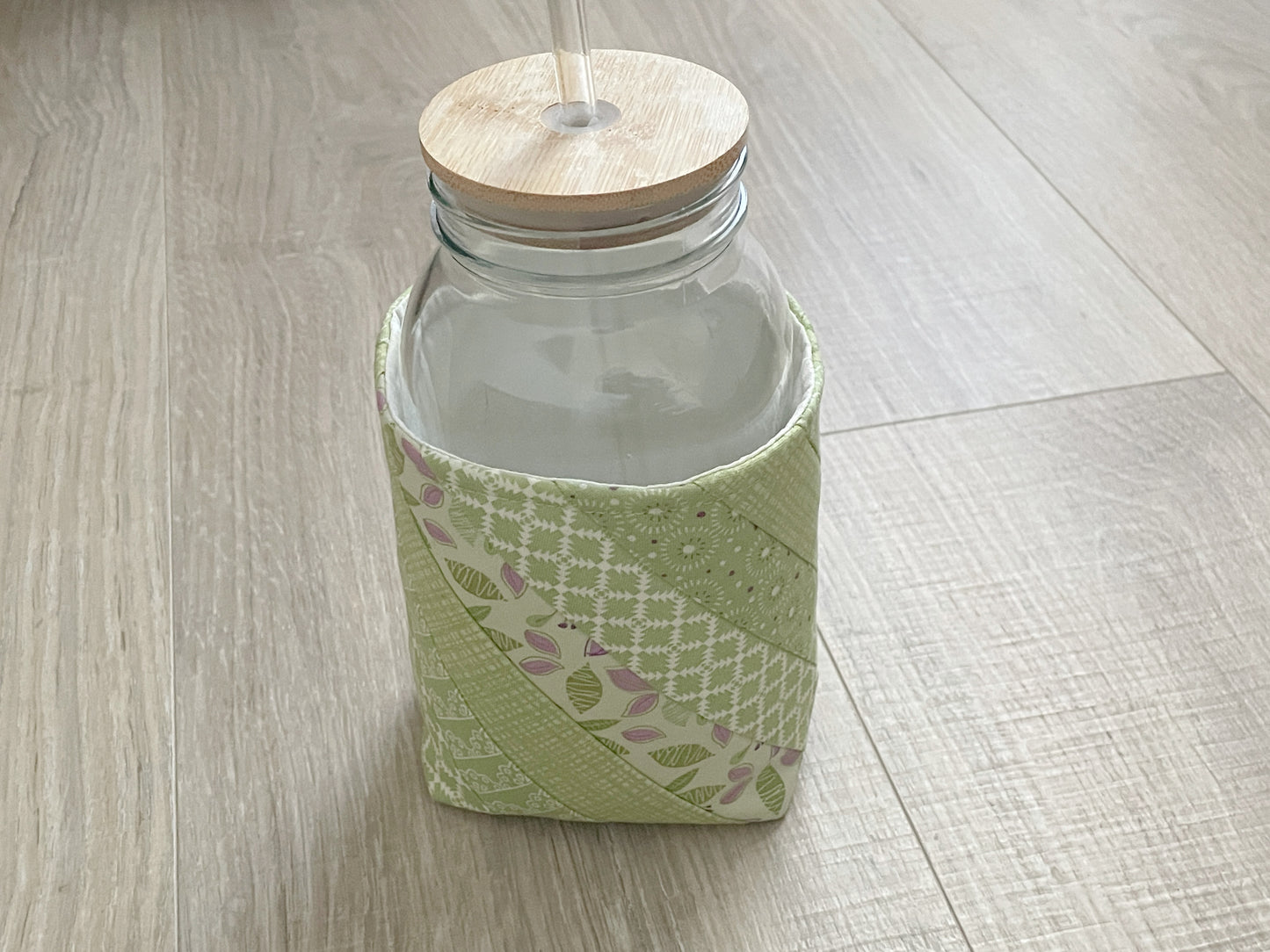 Insulated Mason Jar Cozy/Sleeve, Handmade Drink Accessory