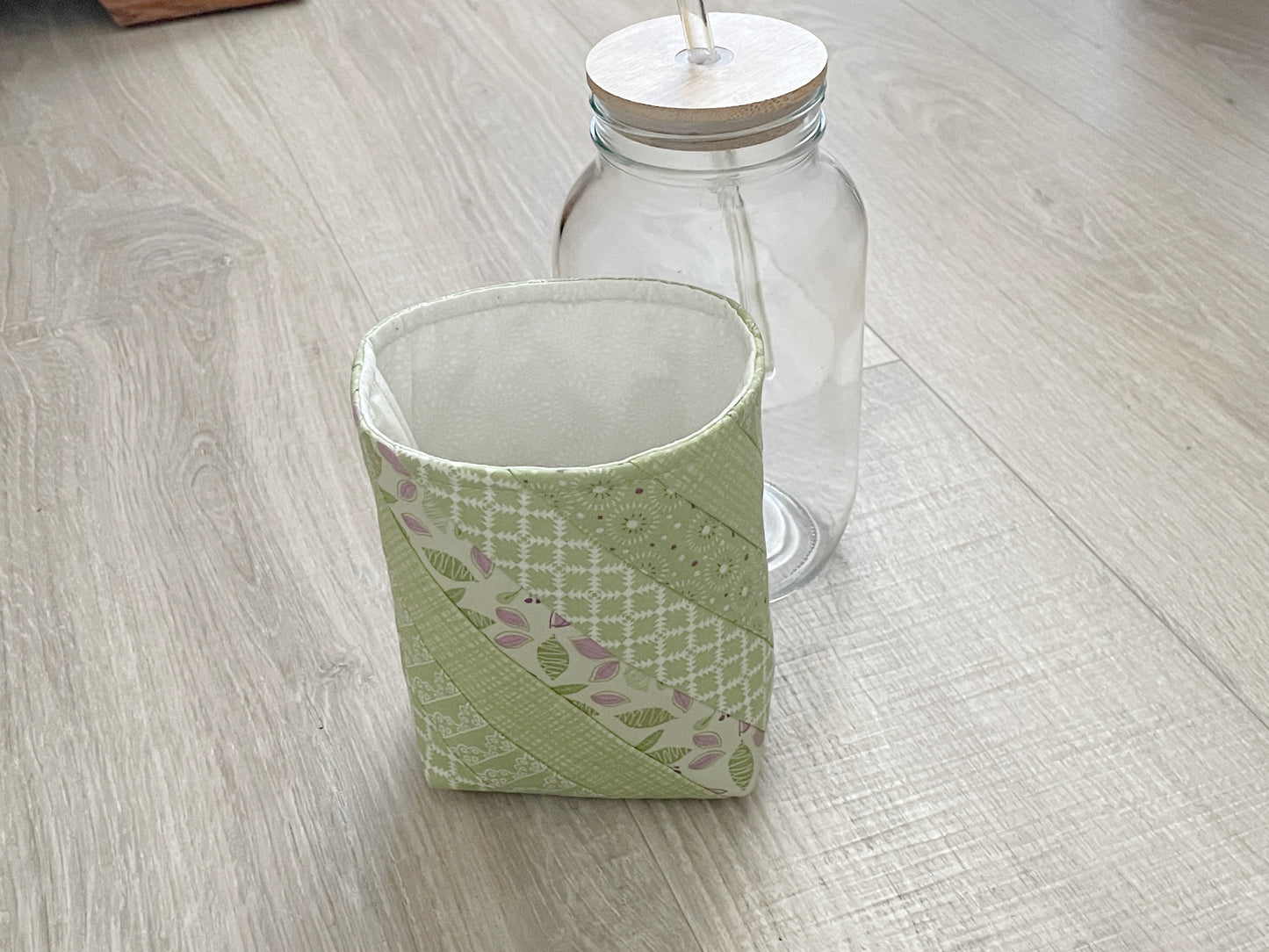 Insulated Mason Jar Cozy/Sleeve, Handmade Drink Accessory
