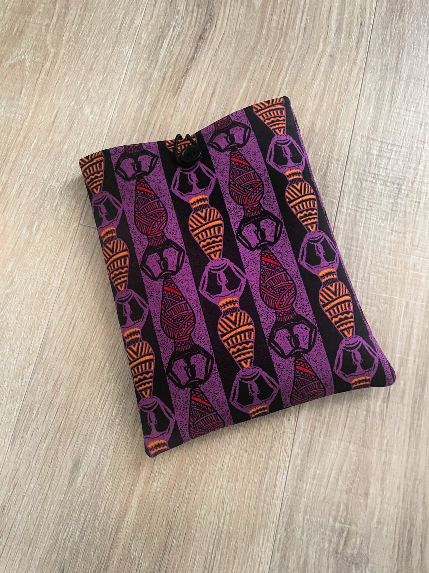 Padded Kindle or Book Sleeve with Closure, African Ladies