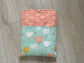 Modern Quilted Book & E‑Reader Sleeve – Large 8.5x10.5 Cover with Pocket
