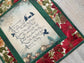 Away in a Manger Quilted Christmas Wall Hanging – 14 x 26 Poinsettia Mini Quilt