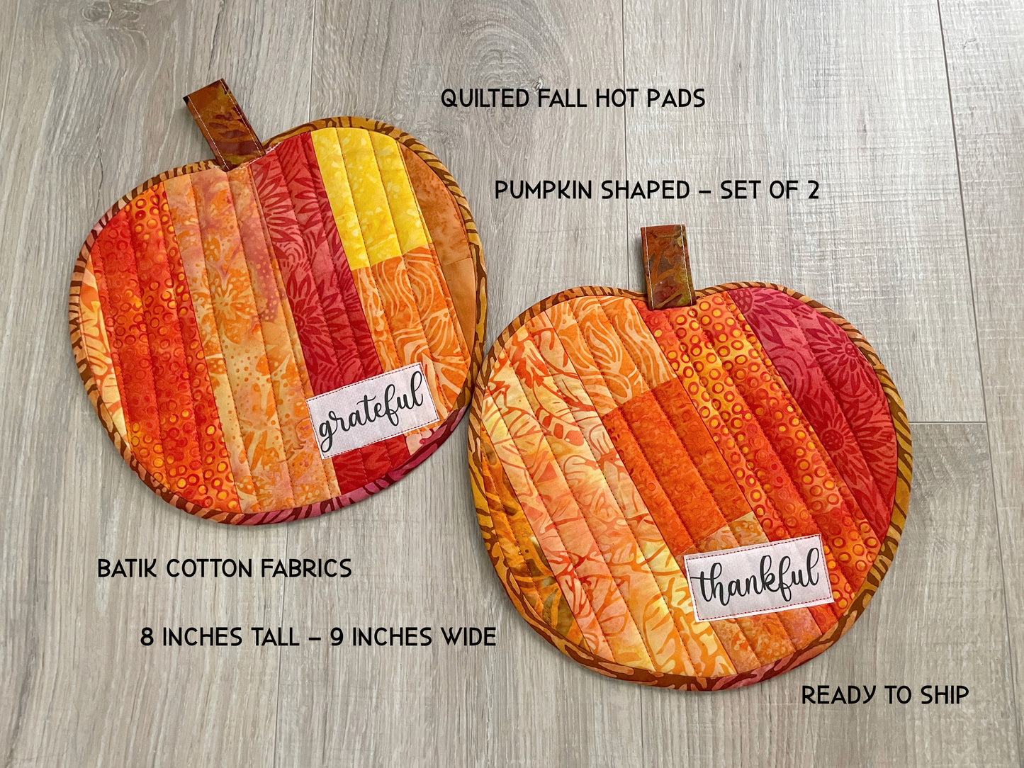 Quilted Pumpkin Hot Pads – Fall Kitchen Decor