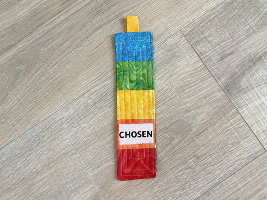 Bright & Bold Quilted Scripture Bookmarks – Set of 4 Handmade Pieces