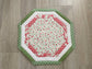 Quilted Octagon Table Topper, Spring Table Centerpiece