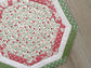 Quilted Octagon Table Topper, Spring Table Centerpiece