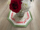 Quilted Octagon Table Topper, Spring Table Centerpiece
