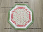 Quilted Octagon Table Topper, Spring Table Centerpiece