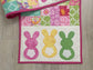 Quilted Table Runner, Easter Bunny Spring Home Decor