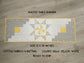 Modern Table Runner: Log Cabin Star Quilt,Gray,White & Yellow Patchwork