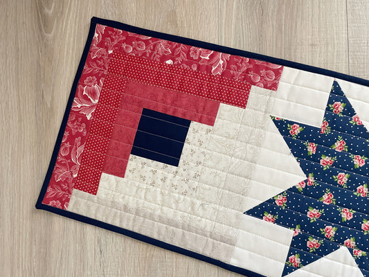 Red White Blue Quilted Table Runner