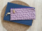 Purple ditzy floral eyewear case made with vintage‑inspired Lori Holt Calico Days fabric.”