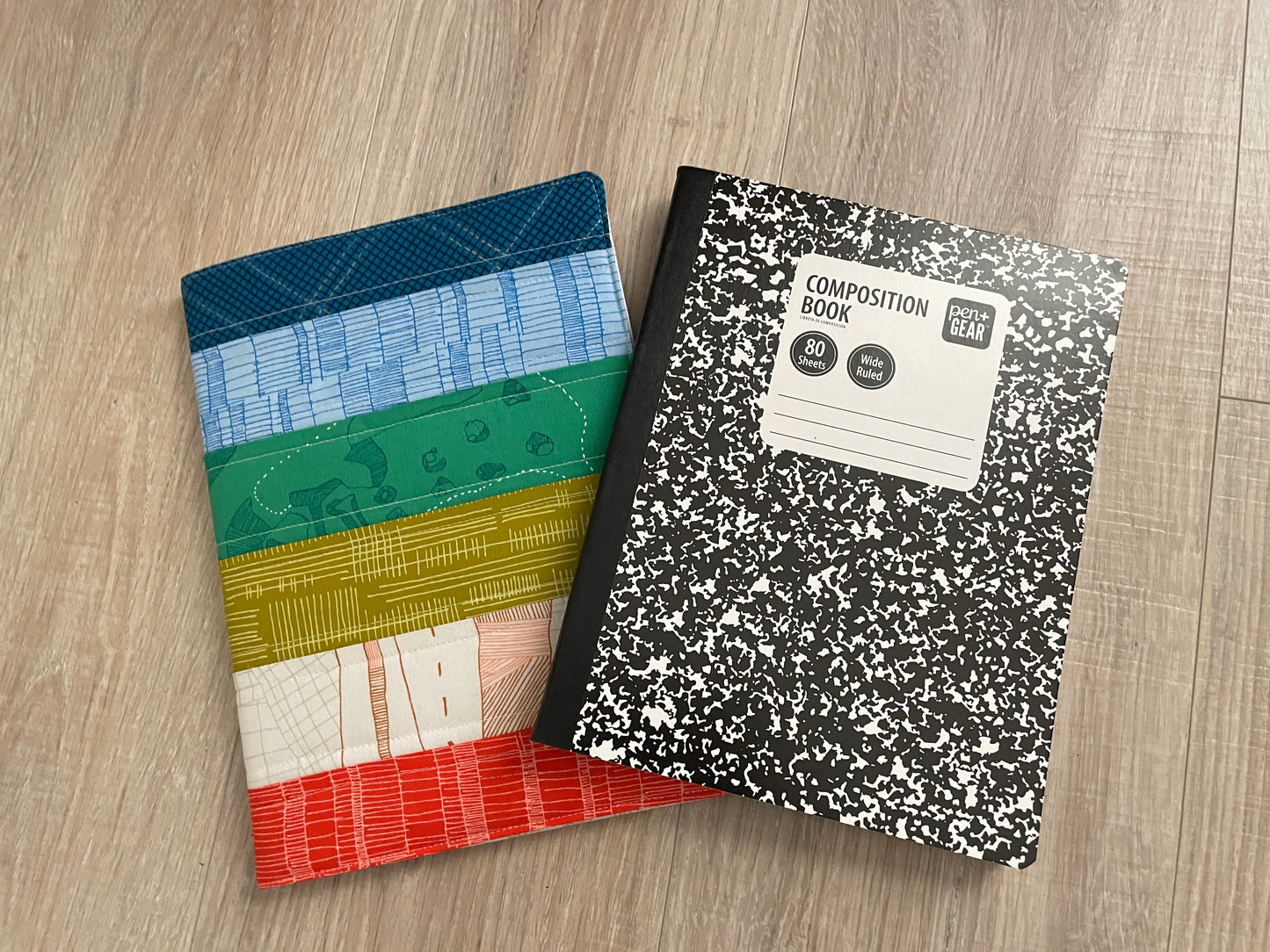 Bright Modern Patchwork Composition Notebook Cover
