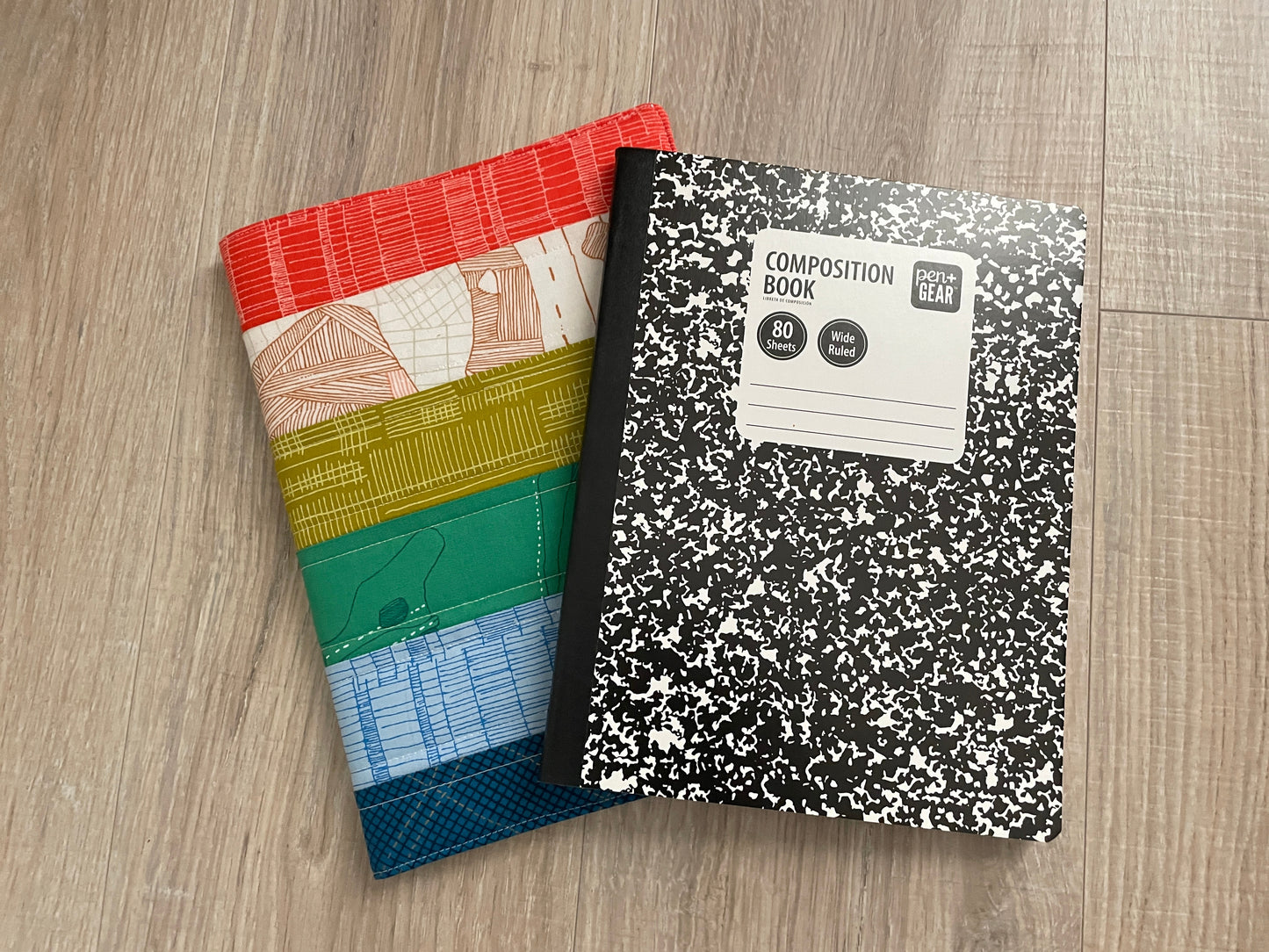 Bright Modern Patchwork Composition Notebook Cover