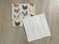 Handmade Quilted Cotton Dishcloths, Floral Chicken Set