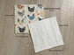 Handmade Quilted Cotton Dishcloths, Floral Chicken Set