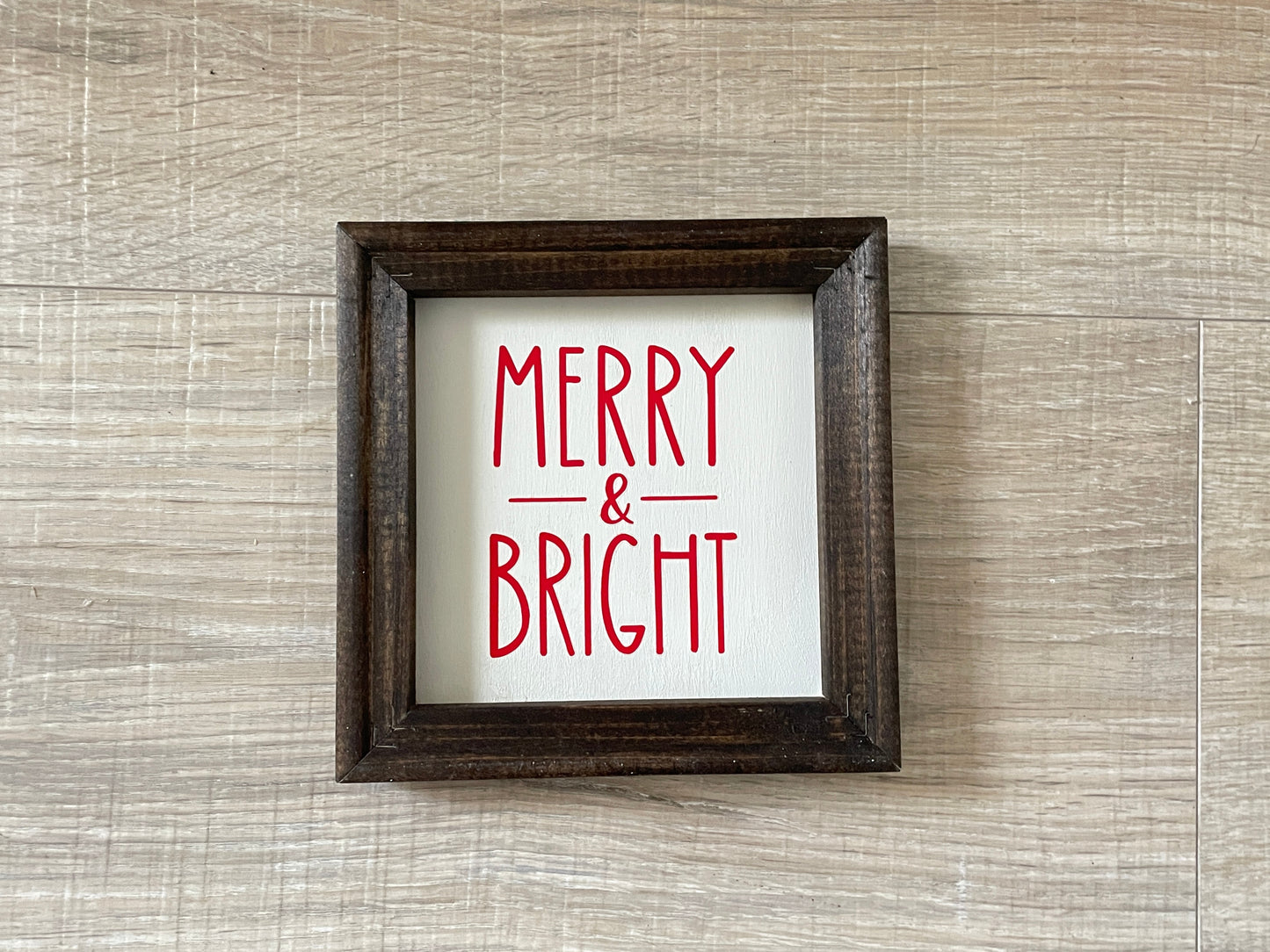 Wood Framed Christmas Signs | Rustic Farmhouse Holiday Wall Decor