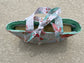Quilted Mint and Peach Floral Bible Tote with Ties