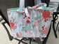 Quilted Mint and Peach Floral Bible Tote with Ties