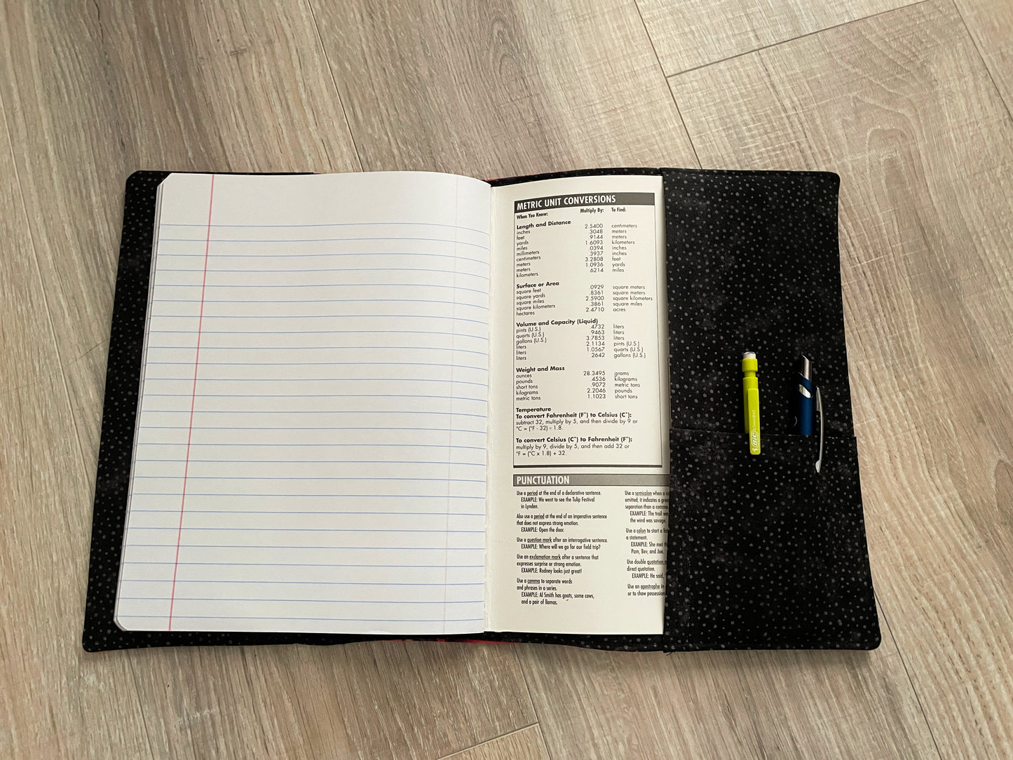 Composition Notebook Cover, Handmade Fabric Journal, African Hearts