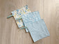 Blue Floral Fabric Jar Grippers Set of 3