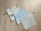 Blue Floral Fabric Jar Grippers Set of 3