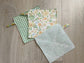 Green Floral Fabric Jar Grippers Set of 3