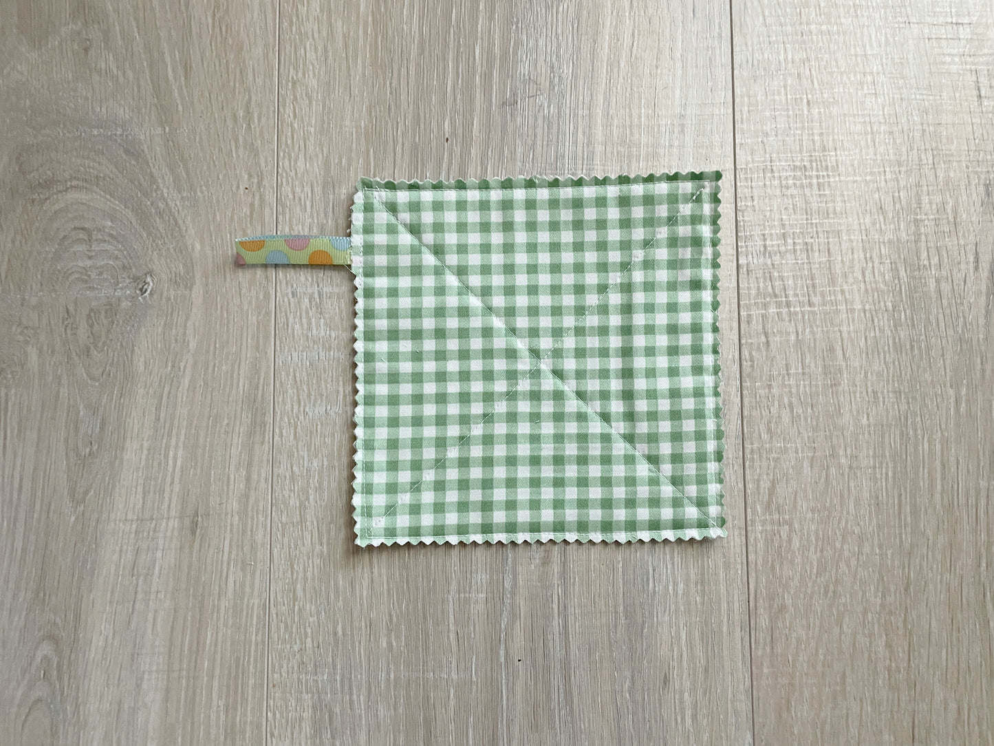Green Floral Fabric Jar Grippers Set of 3
