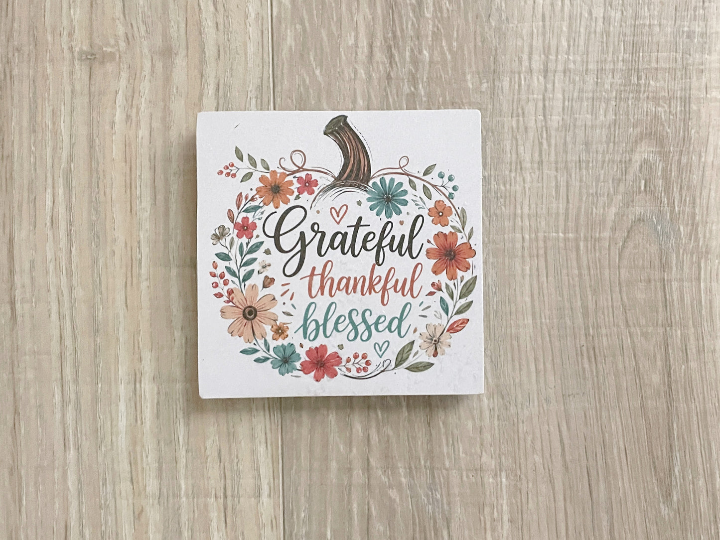 Fall Wood Magnets Set of 4 - 3x3 Fridge Magnets