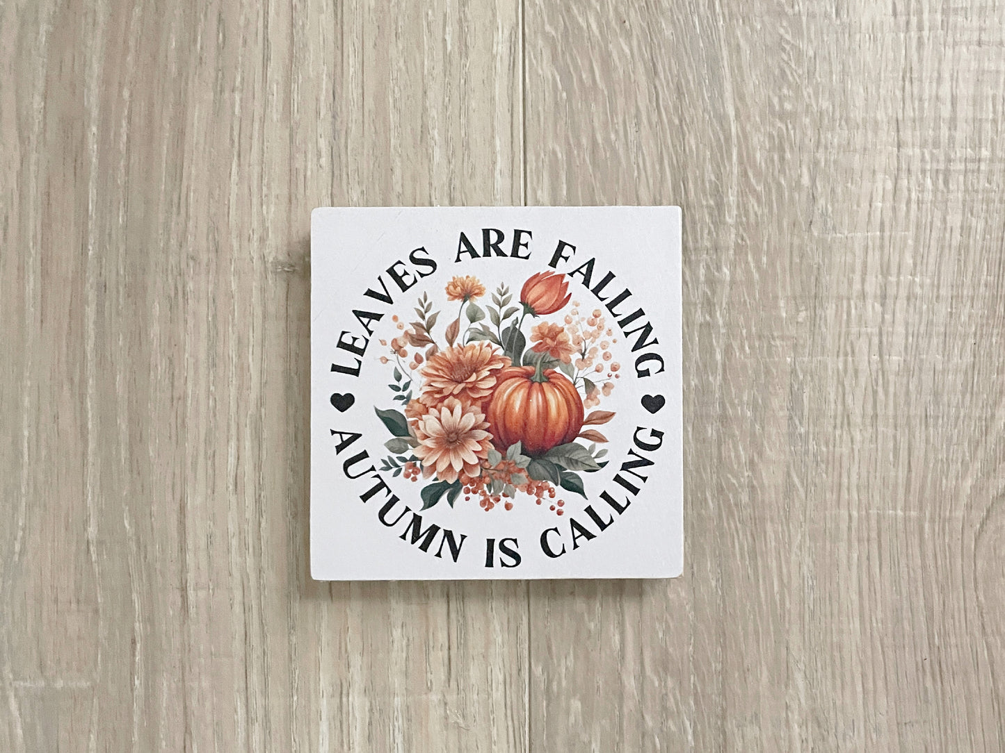 Fall Wood Magnets Set of 4 - 3x3 Fridge Magnets