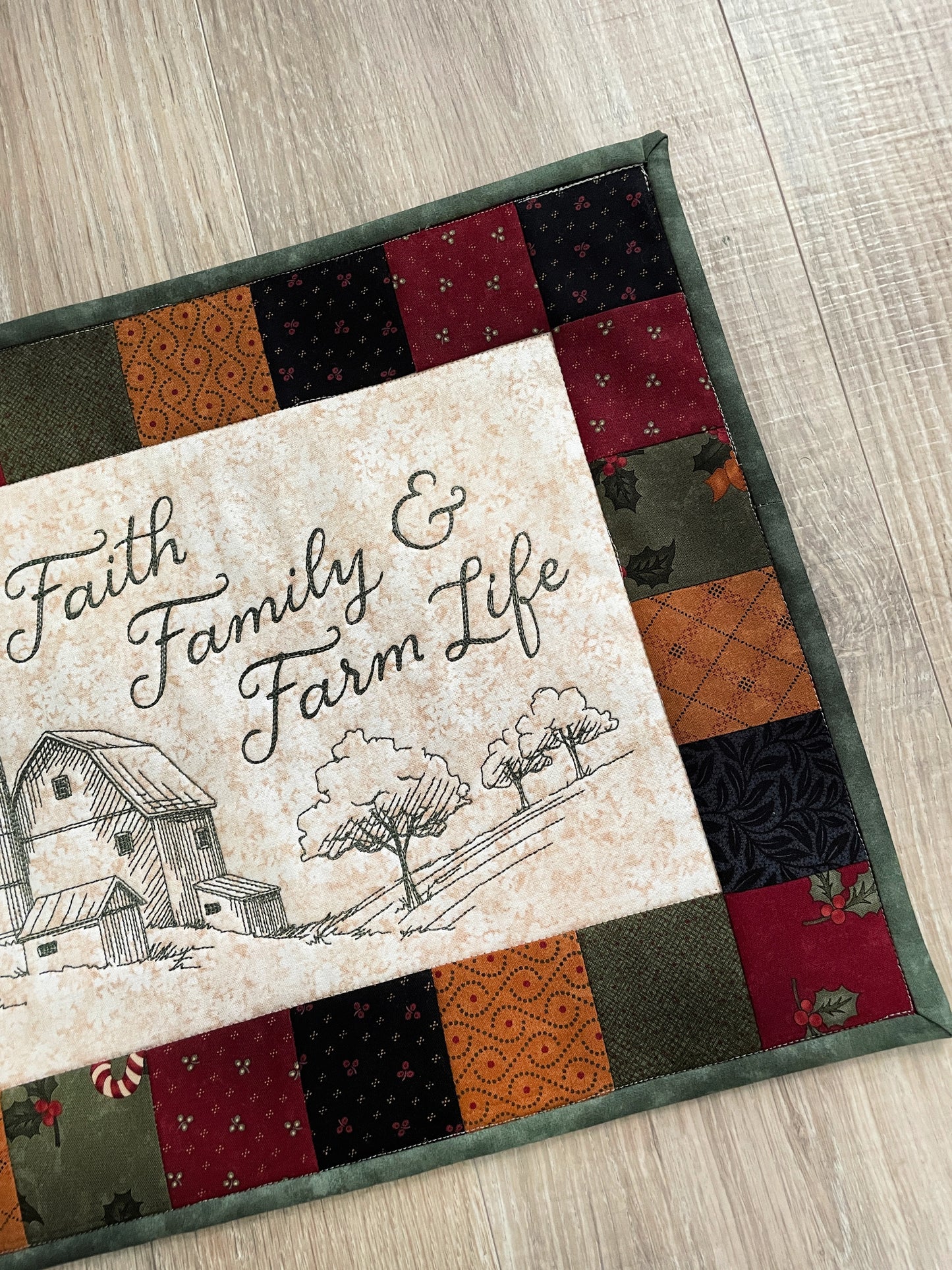 Farm Life Mini Quilt, Table Topper or Wall Hanging