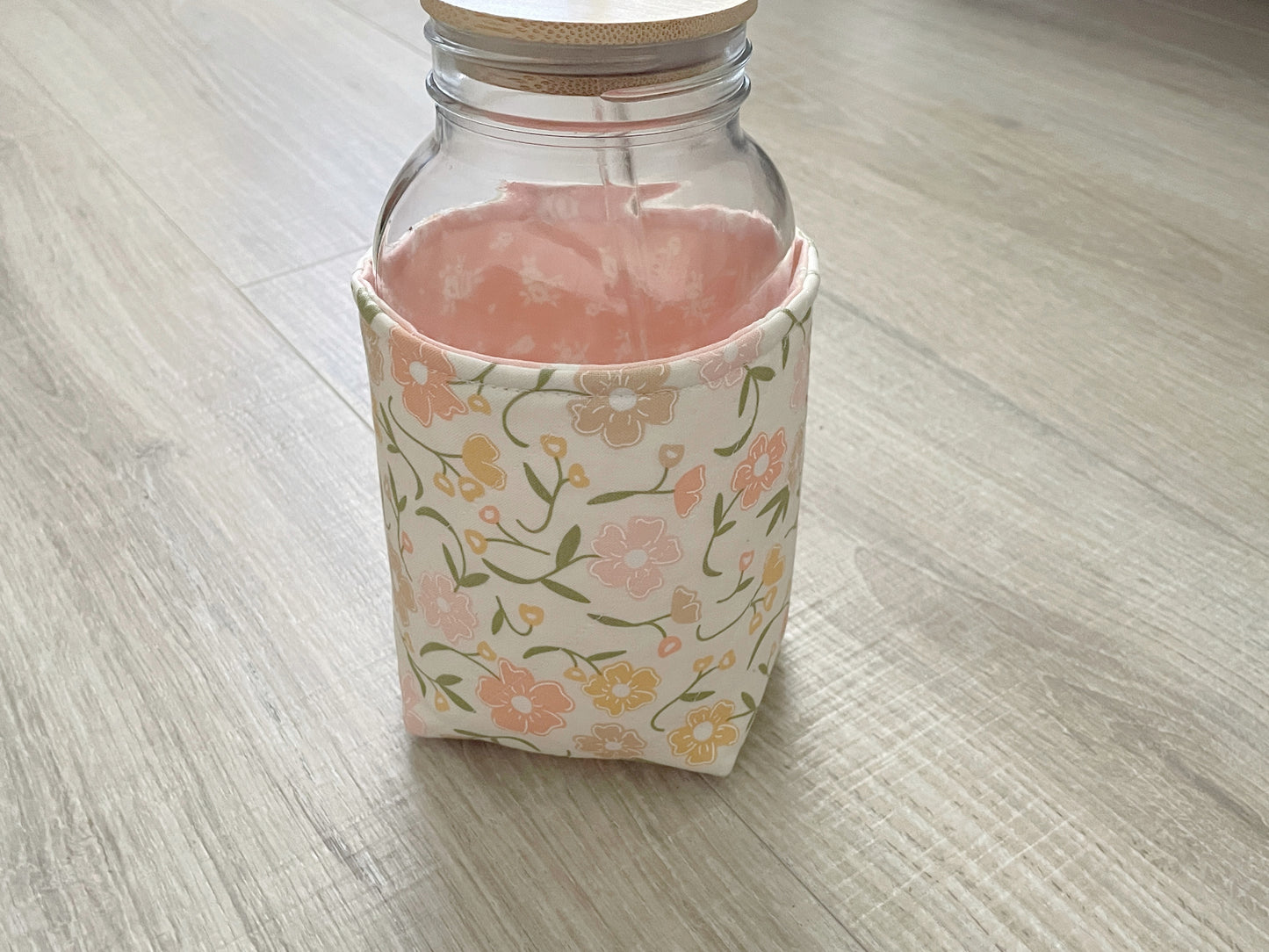 Insulated Mason Jar Cozy/Sleeve, Handmade Drink Accessory