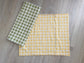 Dish Drying Mat, Set of 2 Vintage Kitchen Towels, Spring Decor