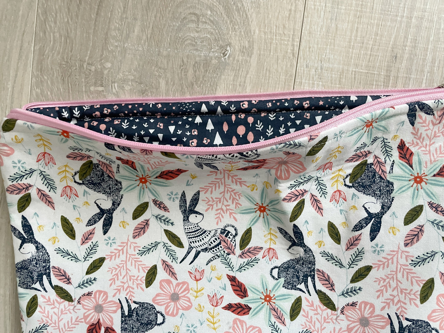 13inch MacBook Sleeve, Woodland Bunny & Floral Sleeve Set