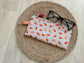 Small Quilted Zipper Pouch / Pencil Pouch / Sunglass Case