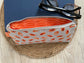 Small Quilted Zipper Pouch / Pencil Pouch / Sunglass Case