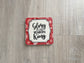 Framed Christmas Coaster Set – Faith‑Inspired Holiday Table Décor
