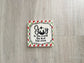 Framed Christmas Coaster Set – Faith‑Inspired Holiday Table Décor