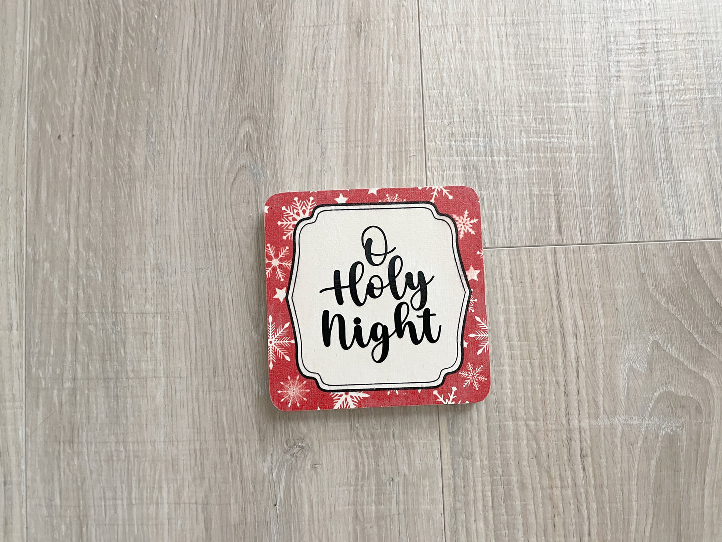 Framed Christmas Coaster Set – Faith‑Inspired Holiday Table Décor
