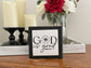 God is Good - Faith-Based Shelf Sitter, Farmhouse Home Decor