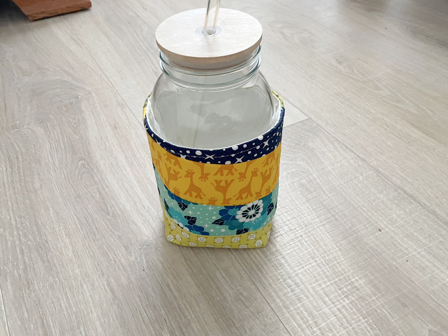 Insulated Mason Jar Cozy/Sleeve, Handmade Drink Accessory