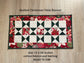 Christmas Table Runner – Quilted Centerpiece, Small Farmhouse Holiday Table Decor