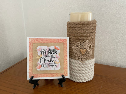 Bible Verse Signs, Faith Based Wood Sign with Easel