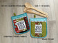 Quilted Christmas Potholder Set of 2: Holiday Kitchen Gift with Pocket
