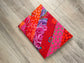 Composition Notebook Cover, Handmade Fabric Journal, Pink Red Kaffee Florals